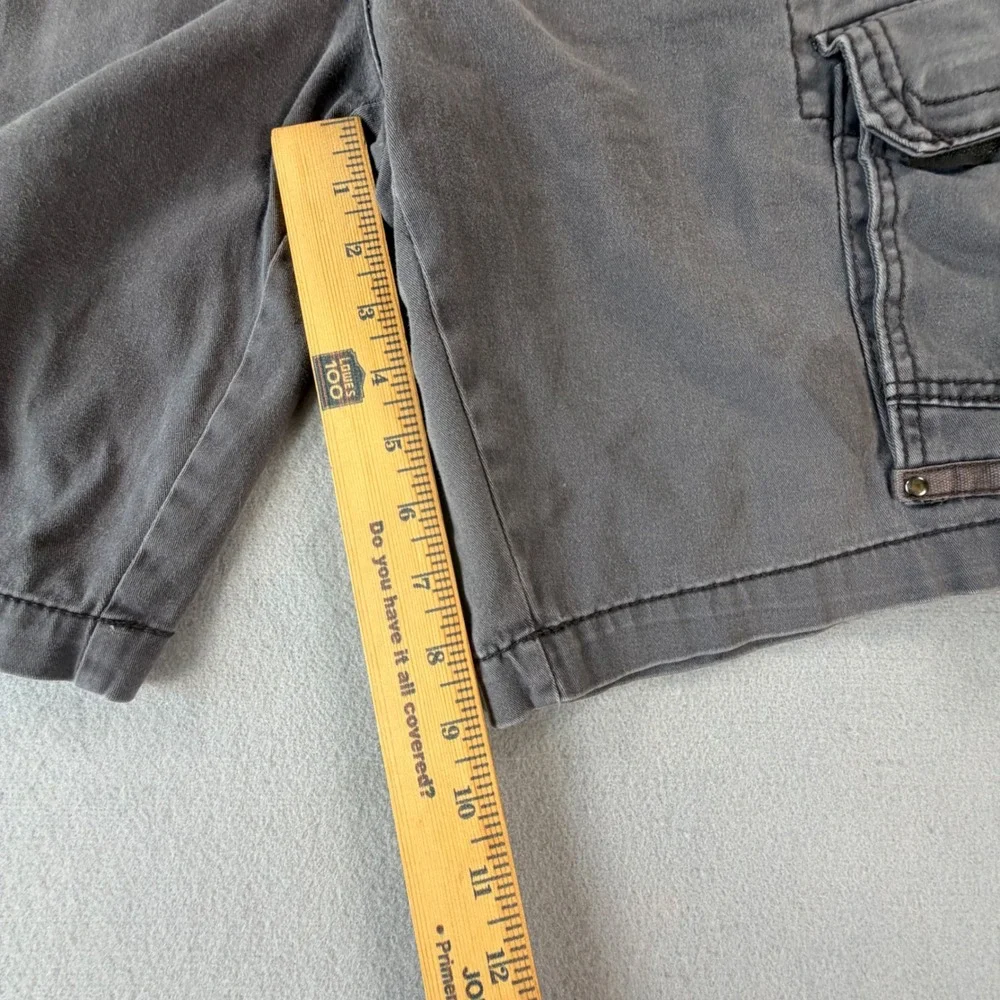 Unionbay Men Grey Cotton Stretch Multi Pocket Cargo Shorts Size 32 Workwear Y2K
